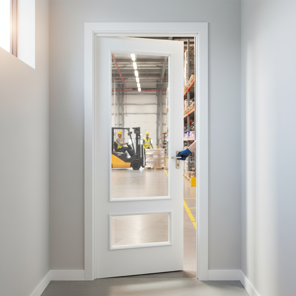 Premium Clear Glazed Internal Door with Cricket Bat Moulding and Solid Engineered Core for Durability