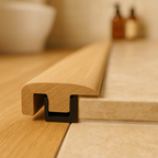 End Profile Door Bar in Washed Oak Finish - 990mm Length - detail view