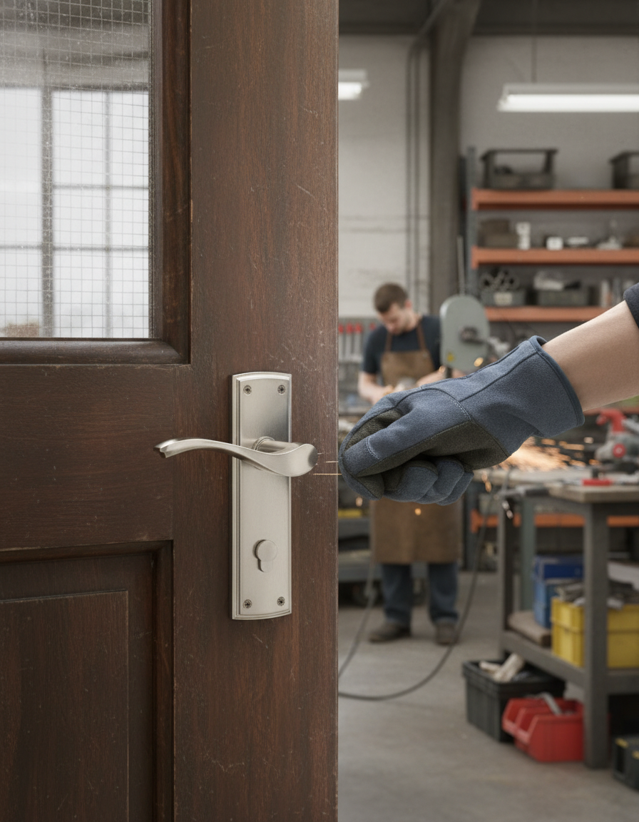 Premium Lever on Backplate Latch - Available in Lever Latch, Keylock, and Bathroom Lock Variants