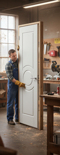 Premium White Primed Internal Door with Engineered Construction and Solid Core for Enhanced Stability and Performance