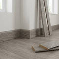 Medium Grey Round Pencil Laminate Skirting Board 2400 x 15 x 95mm