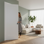 Premium Shaker Style Pattern 10 White Primed Internal Door - Engineered Construction with Custom Size Options