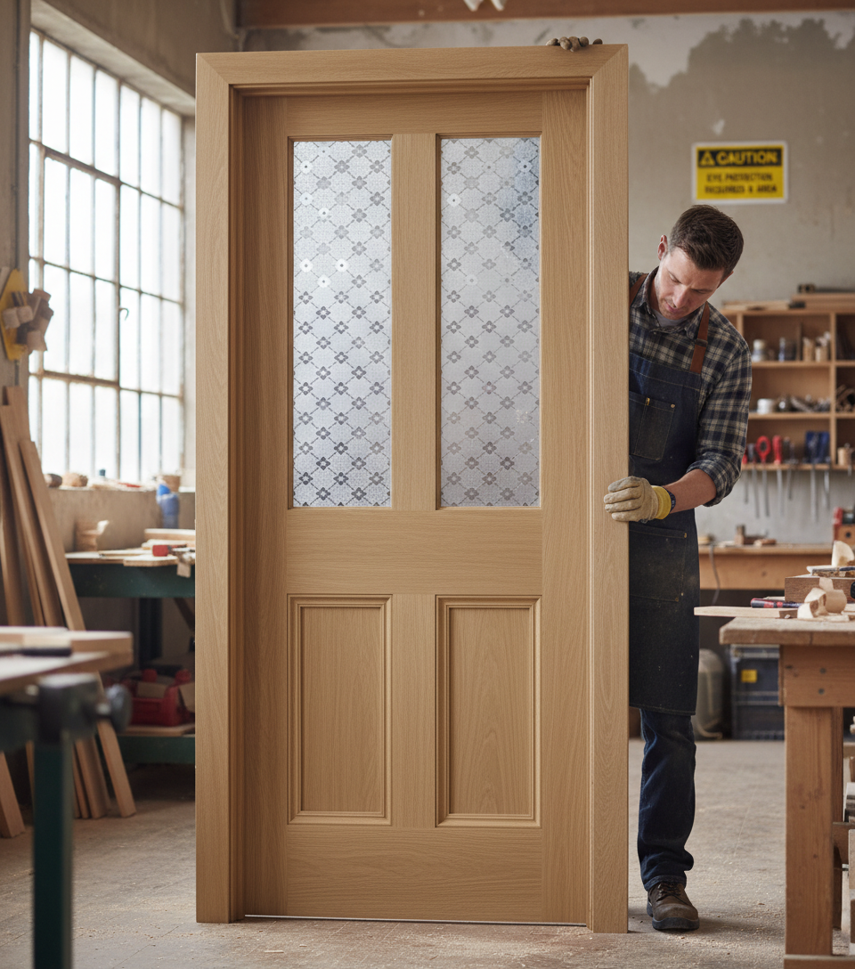 Nostalgia Oak Malton With Screenprint Glass