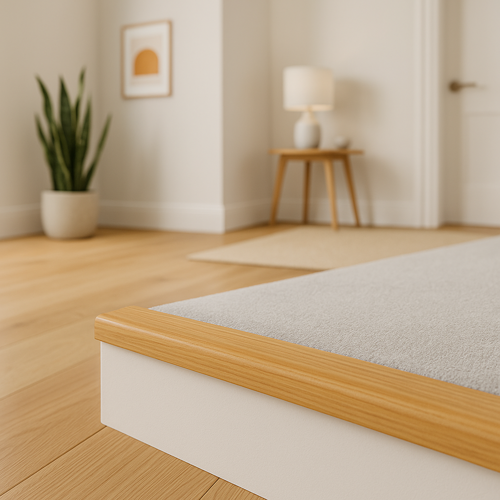 Self-Adhesive Light Oak Stair Nosing Profile - 900mm Length