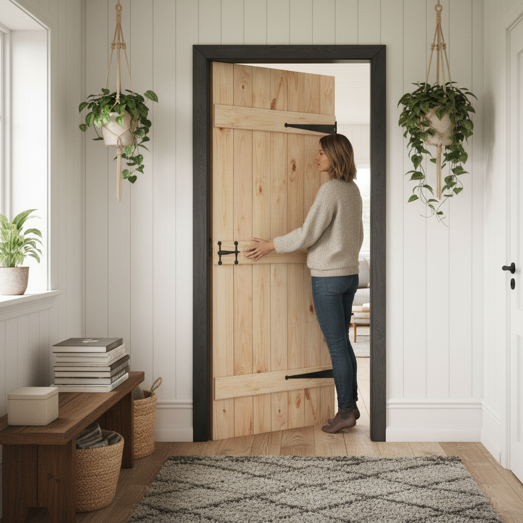 Unfinished V Groove 3 Ledge Solid Door Crafted from Scandinavian Pine for Timeless Interior Style - Image 2