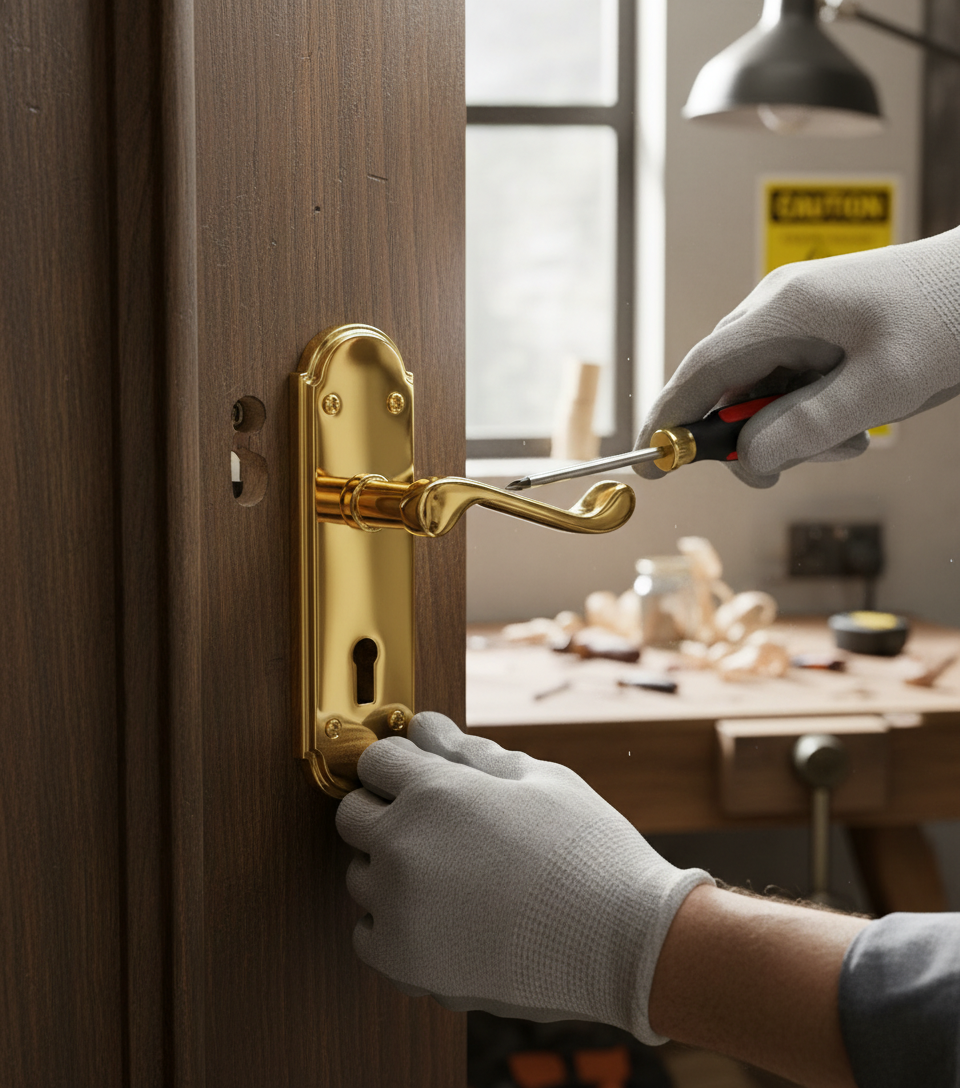 Premium Lever Handle on Backplate - Versatile Design with Optional Keyhole Configuration