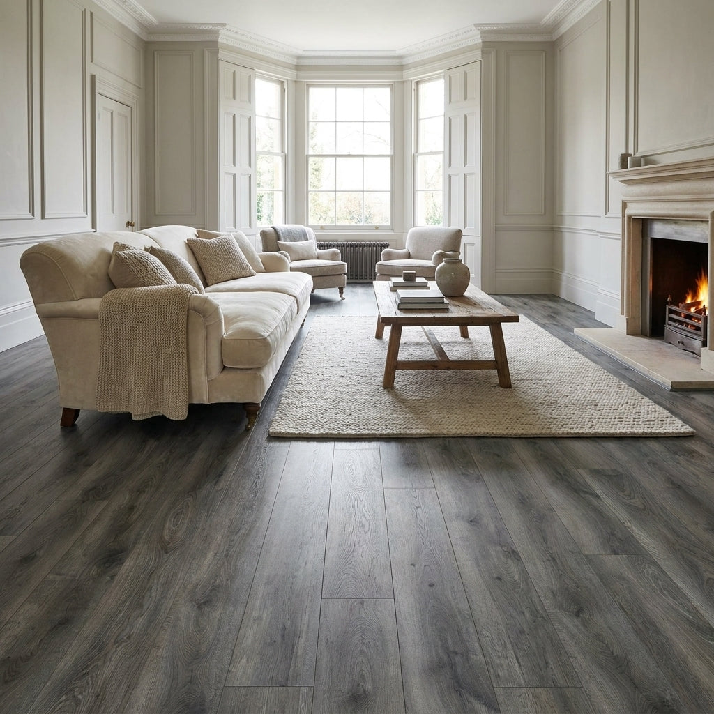 '+ 12mm Water-Resistant Oak Laminate Flooring, 1288 x 195mm