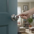 Premium Satin Chrome Mushroom Mortice Door Knob Set with Complete Hardware for Elegant Interior Design - Image 2