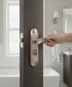Premium Bathroom Lock Lever on Backplate - Multiple Variations Available for Enhanced Security