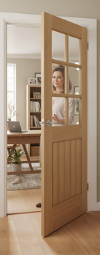 Premium Fully Finished Glazed Internal Oak Door - Elegant Design for Home Interiors