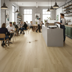Premium 5mm Embossed Rigid Core Vinyl Flooring with Oak Effect and Cork Underlay for High-Traffic Areas