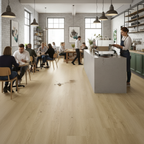 5mm Embossed Rigid Core Vinyl Flooring with Oak Effect and Cork Underlay for High-Traffic Areas - Image 2