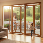 Premium 12FT Slimline External Bifold Door Set with Double Glazed Units, Reversible Fitting and High Security Features