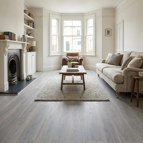 5mm Thick Cool Grey Rigid Core Vinyl Flooring - Lifestyle Collection