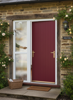 Premium Tongue and Groove External Fire Door Set with Sidelight - 30 Minute Fire Resistance and Multi-Point Locking System