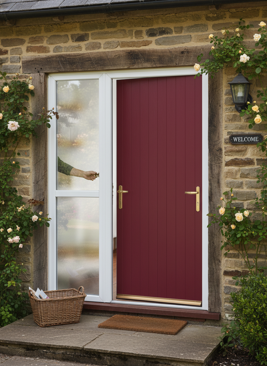 Premium Tongue and Groove External Fire Door Set with Sidelight - 30 Minute Fire Resistance and Multi-Point Locking System