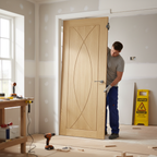 Premium Fully Finished Internal Door with A-Grade American White Oak Veneer and Engineered Construction for Strength and Stability