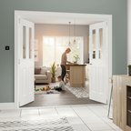 Premium Clear Glazed Bi-Folding Room Divider with Top Hung System and Multiple Configurations for Versatile Space Management