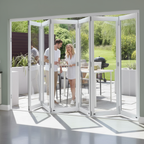 Premium 12ft Slimline White Timber External Bifold Door Set with Double Glazing and 15-Year Guarantee