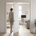 Premium Internal Smooth Pocket Door Set - 2 Panel Design with Space-Saving Mechanism