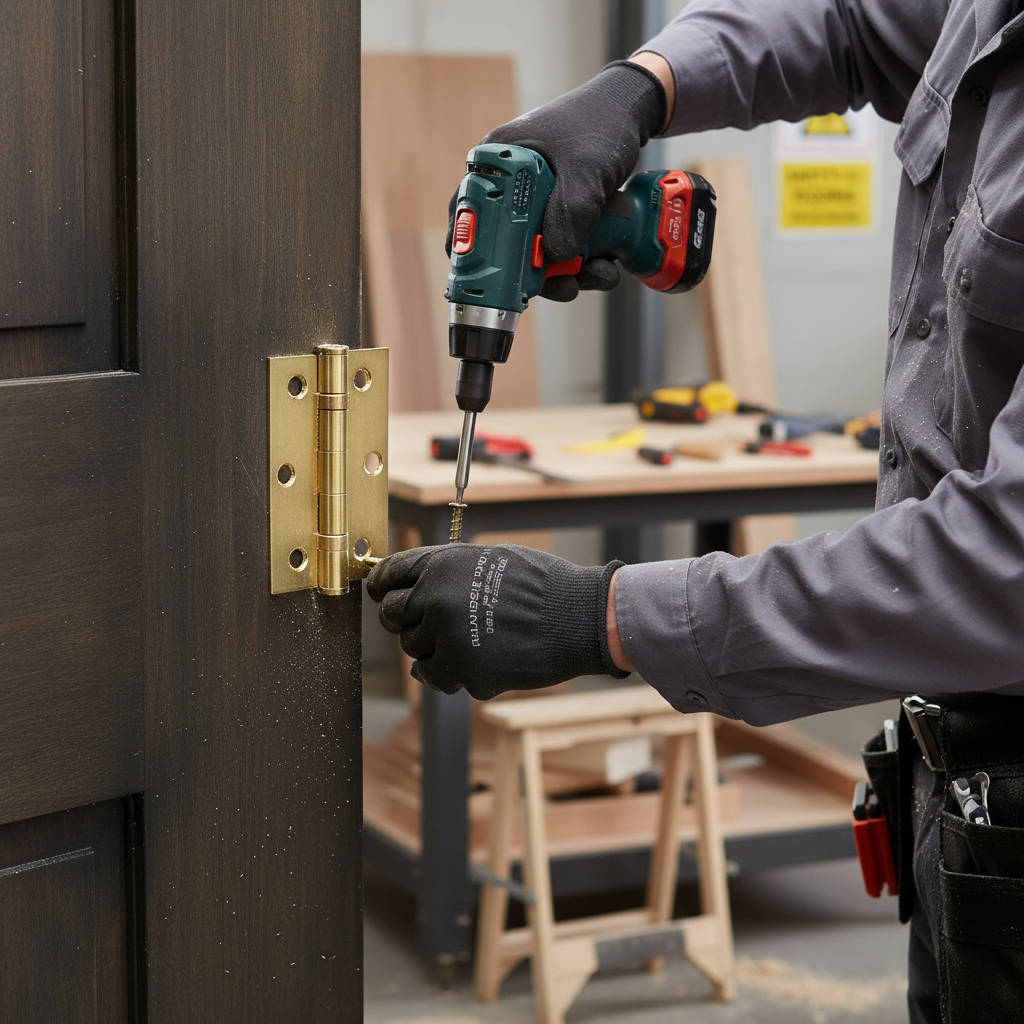 Premium 76mm (3'') Ball Bearing Hinge Pair - Smooth Operation and Elegant Satin Brass Finish for Doors