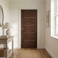 Internal Walnut Door Made-to-Measure Fully Finished 5 Panel Venice