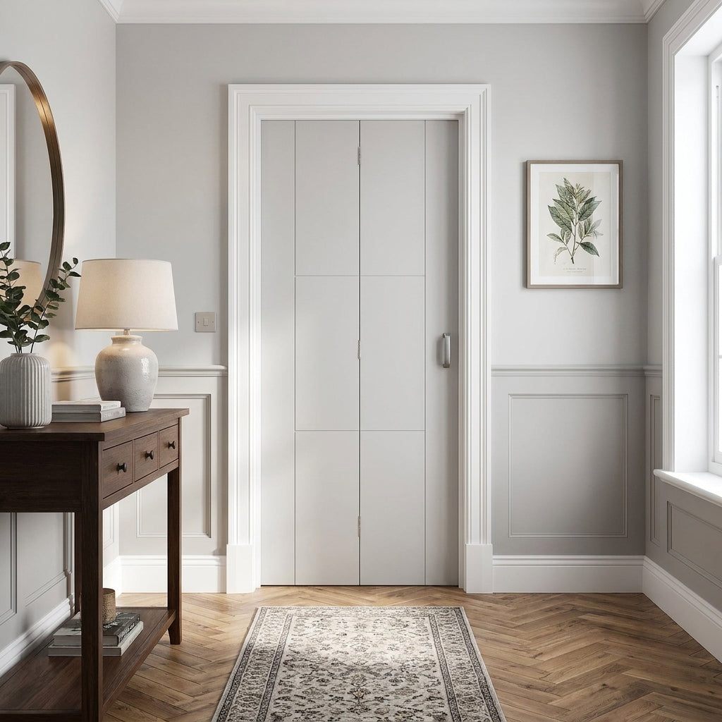 Internal Bi-Fold Door, White, Primed Finish, Semi-Solid Core