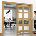 Premium Obscure Glazed Room Divider with Top Hung System - Versatile Bi-Folding Doors for Flexible Space Management