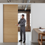 Premium Telescopic Pocket Door System with Walnut Inlay, 100kg Capacity and Adjustable Features for Versatile Space Management