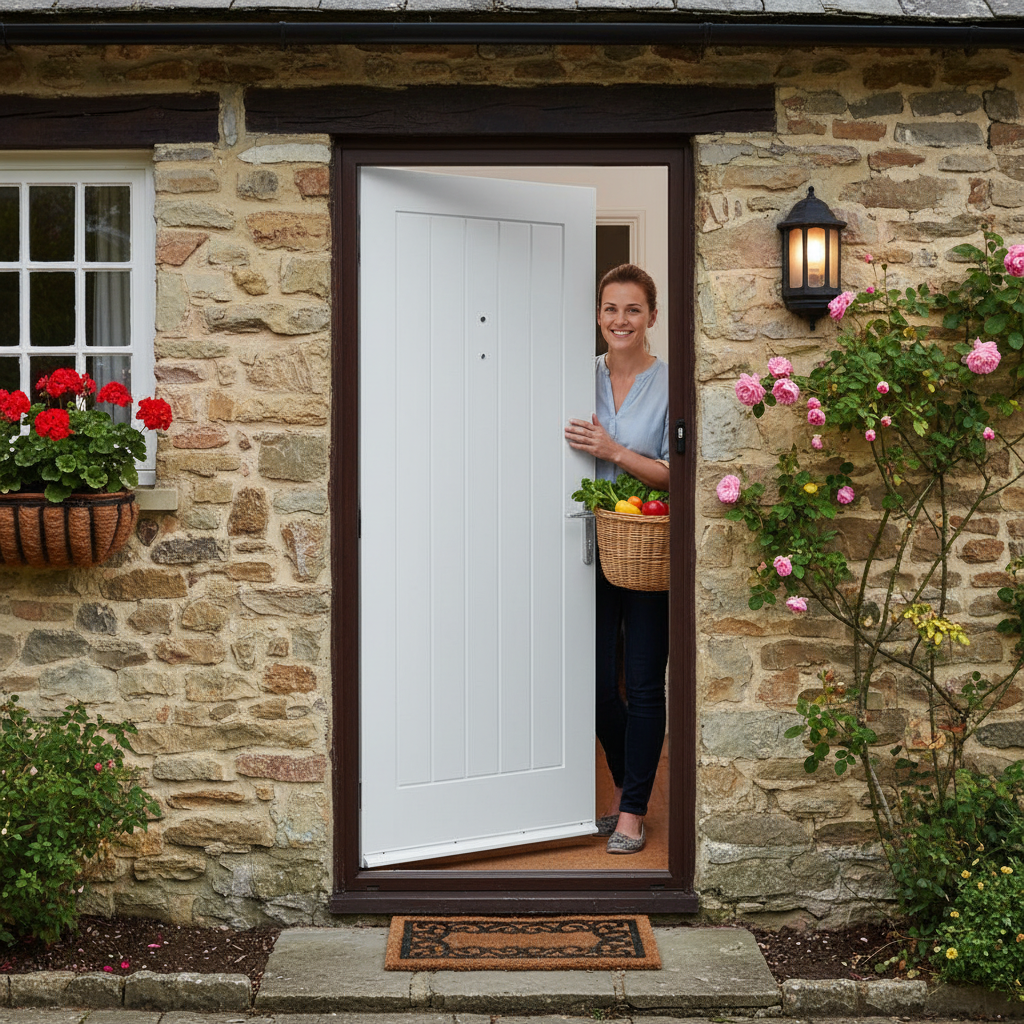 Premium External White Painted Composite Door - Customizable, Durable, and Eco-Friendly with Lifetime Guarantee - Image 2