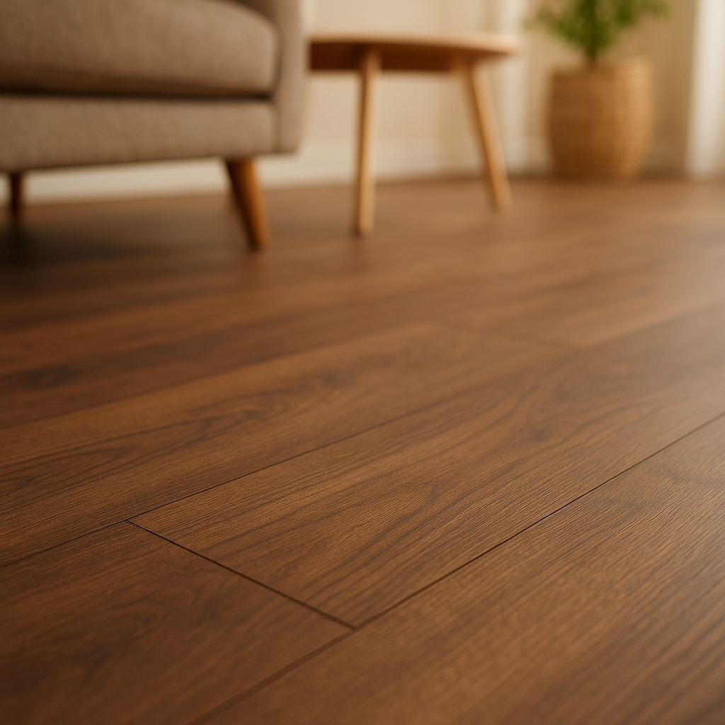 8mm Laminate Flooring in Exquisite Plus Oak Finish - detail view