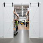Premium Internal White Primed Barn FLB Pair Door Set with Classic Design and 35mm Thickness for Modern Homes - Image 2