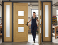 Premium Grand Entrance Double Doors with Matching Sidelights - 44mm Thick, Adjustable Height Sidelights