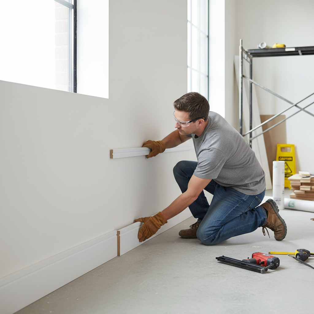 Premium Square Grooved Skirting Board - Pre-Primed MDF with Smooth Finish for Modern Interiors, Available in Two Sizes