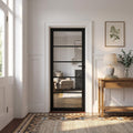 Internal Black Door Fully Finished 5 Light Clear Glass Industrial Design