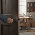 Premium WC Turn and Release on Square Rose in Matt Black Finish for Modern Door Design