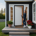 Premium External White Painted Composite Solid Door with Custom Trimming and Lifetime Guarantee