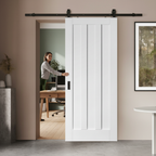 Premium Internal Sliding Door with Three-Panel Design and Black Top Mounted Track for Modern Spaces - Image 2