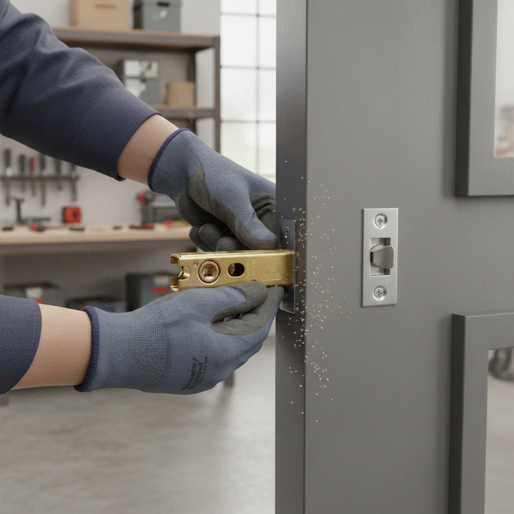 Heavy Duty Tubular Deadbolt for Secure Bathroom Privacy with Versatile Installation Options