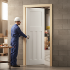 Premium White Fire Door with Engineered Construction, 30 Minutes Fire Rated, and Double Coated Finish for Enhanced Durability