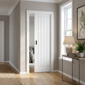 FD30 Fire Resistant Internal Pocket Door Set, White Moulded, 100mm, Primed Finish