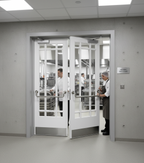 Premium Custom Made Fire Doors with Clear Glazed Panels and 30-Minute Fire Rating