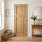 Internal Oak FD30 Fire Door Unfinished 1930's 4 Panel Solid Core
