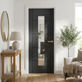 Internal Ash Grey Door Fully Finished with 1 Light Clear Glass