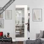 Premium White Glazed Flush Pocket Door Set with Clear Glass, No Bottom Track, and 15-Year Guarantee