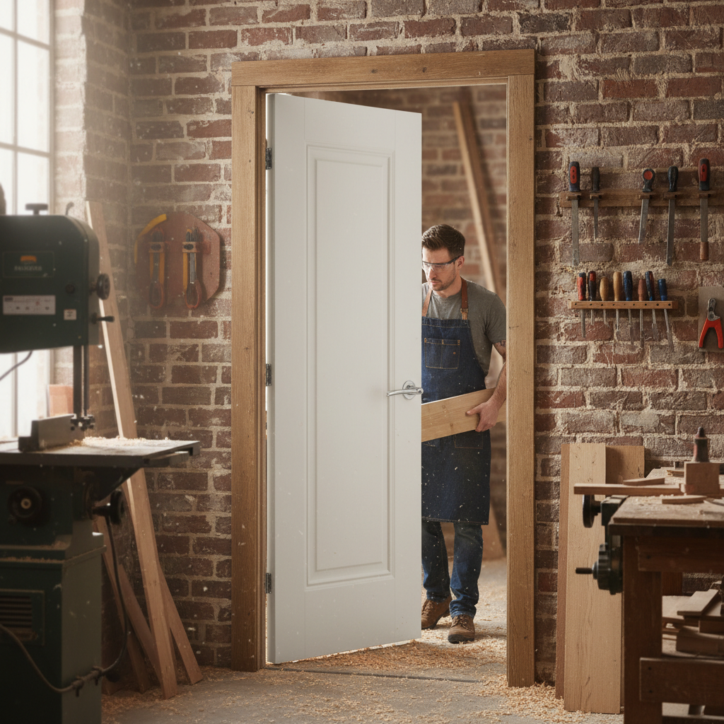 Premium White Primed Internal Door with Solid Engineered Core - Classic Design and Flexible Sizing Options