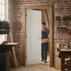 Premium White Primed Internal Door with Solid Engineered Core - Classic Design and Flexible Sizing Options