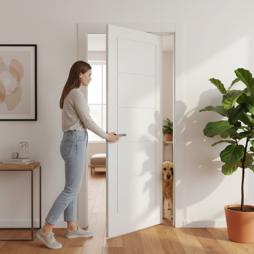 Premium Internal Primed 7 Panel Ladder Door - Modern Design, Ready to Install, Durable Construction for Contemporary Spaces - Image 2