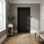 Internal Made-to-Measure 4 Panel Fully Finished Black Studio Door