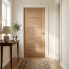 Internal Oak Door Unfinished Parma 5 Panel Solid Engineered Core
